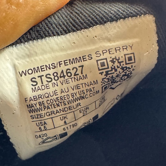 Sperry black and white top siders women’s size 6.5 - Picture 6 of 6